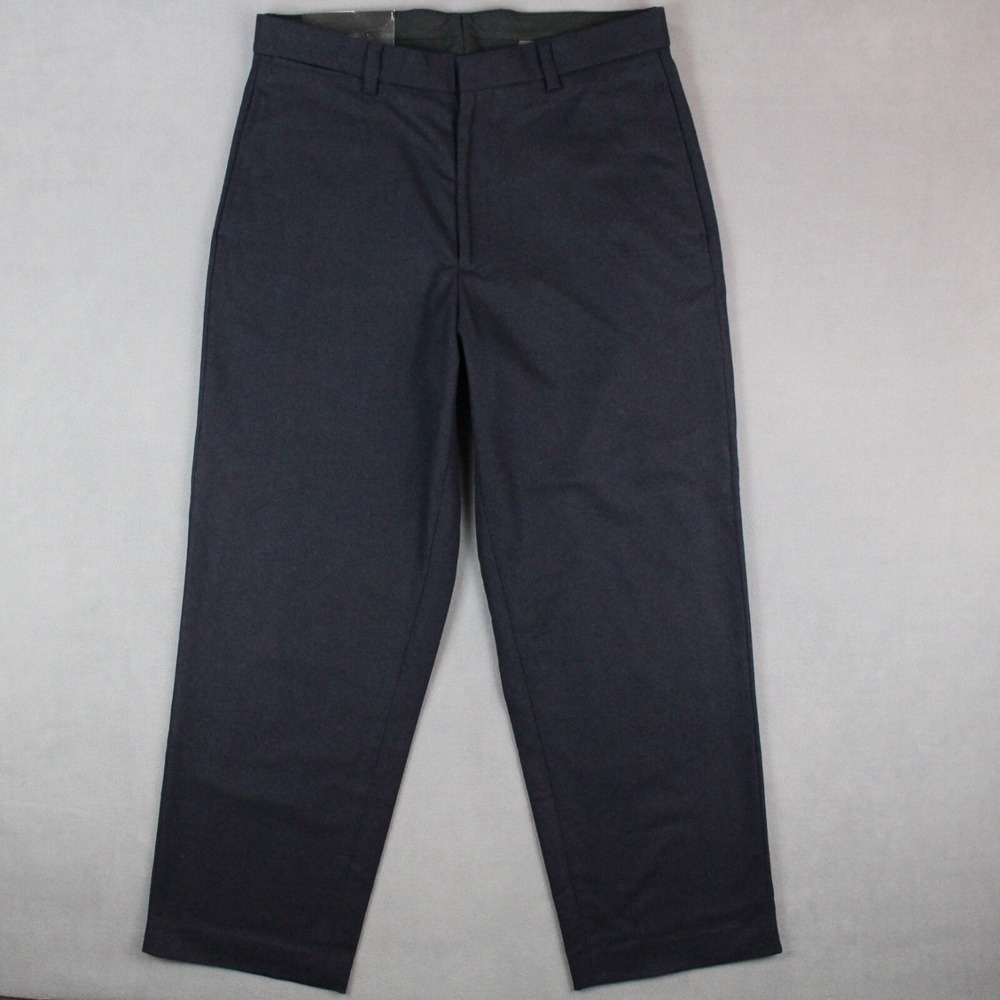 Banana Republic Emerson Pants Mens 38x32 Navy Blue Flat Front Relaxed Leg NEW